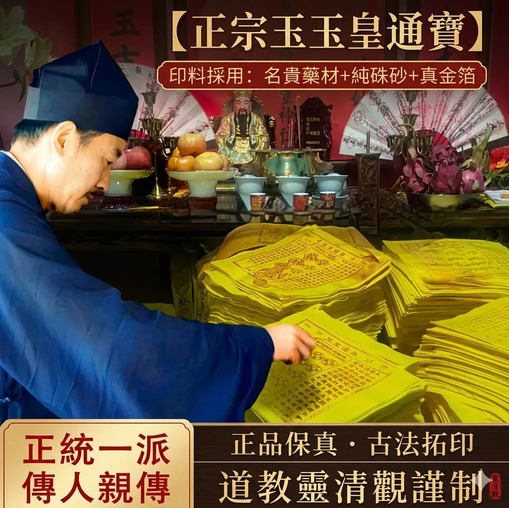 【正一道龍虎玄墰製作】☯️正版玉皇通寶 純手工拓印玉皇紙萬貫錢官錢 敬奉神明！還債贈庫！祭祀先人！