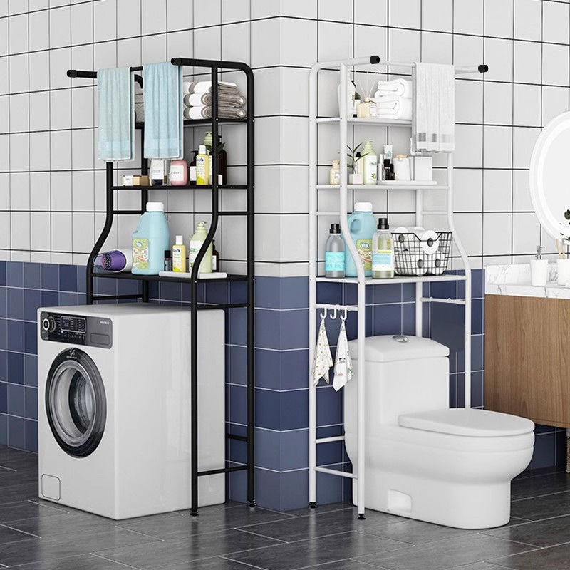 浴室收納必備！馬桶/洗衣機專用置物架，完美利用每一寸空間，整潔又實用！