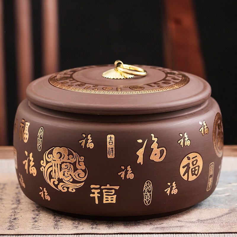 好茶值得好收藏!2025新中式紫砂茶罐☛防潮密封|黃金大容量1900cc|可儲存一斤茶葉 好茶值得好收藏!2025新中式紫砂茶罐☛防潮密封|黃金大容量1900cc|可儲存一斤茶葉