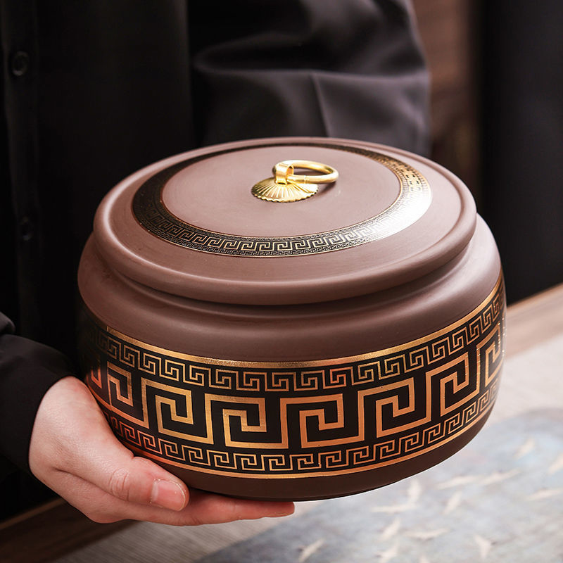 好茶值得好收藏!2025新中式紫砂茶罐☛防潮密封|黃金大容量1900cc|可儲存一斤茶葉 好茶值得好收藏!2025新中式紫砂茶罐☛防潮密封|黃金大容量1900cc|可儲存一斤茶葉